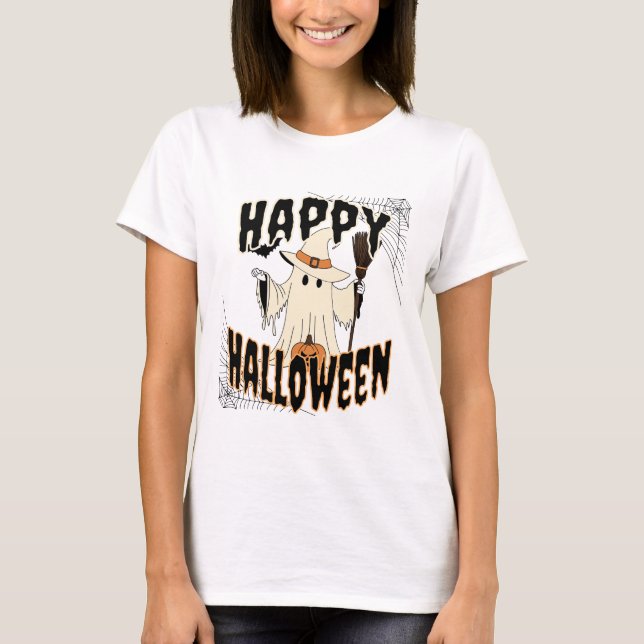 Camiseta Vintage de Halloween (Frente)