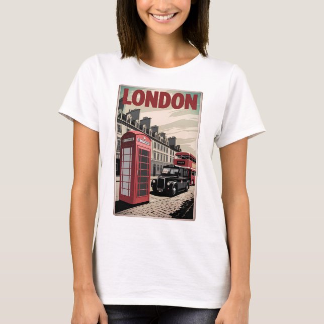 Camiseta Vintage de Londres (Frente)
