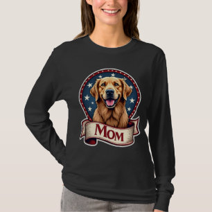 Camiseta Vintage de Mãe de Cachorro Patriota Golde