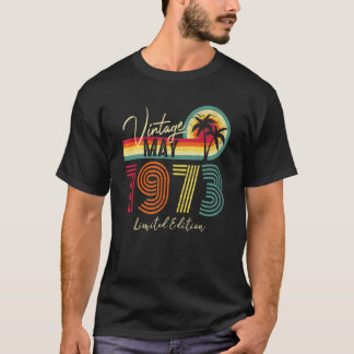 Camiseta Vintage de maio de 1973 49º aniversário de 49 anos