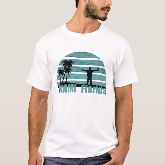 Camiseta Vintage de Miami Beach (Frente)