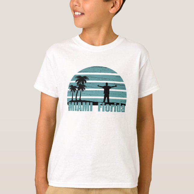 Camiseta Vintage de Miami Beach (Frente)