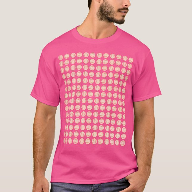 Camiseta Vintage de padrão de beisebol (Frente)