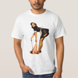 Camiseta Vintage de Pin-Up Feminino