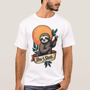 Camiseta Vintage de Preguiça Design de Humor Lento