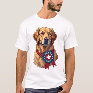 Camiseta Vintage de Resgate de Golden Retriever Pa