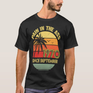 Camiseta Vintage de setembro de 1970, aniversário de 49 ano