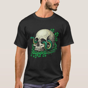Camiseta Vintage de St. Patrick's Day com Caveira 