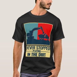 Camiseta vintage de trabalho pesado da backhoe para eq de c