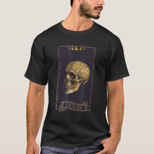Camiseta Vintage Death Tarot Card Skull Satanic Occult Astr