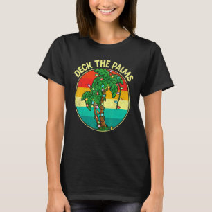 Camiseta Vintage Deck As Palms Tree Luzes Verão Christma