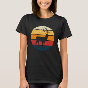 Camiseta Vintage Deer Retro Sunset Forest Hunting Deer
