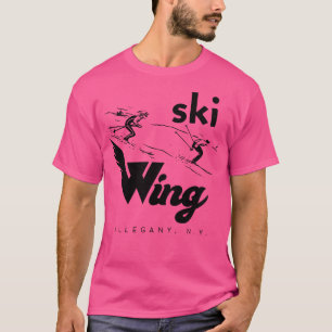 Camiseta Vintage Defunct Ski Wing, Alegany, Nova Iorque