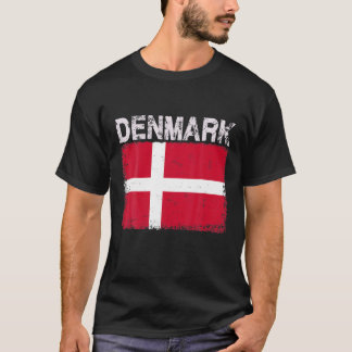 Camiseta Vintage Denmark Flag Danish Pride Clothing Sports