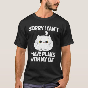 Camiseta Vintage, desculpe, tenho planos com meu ex-gato