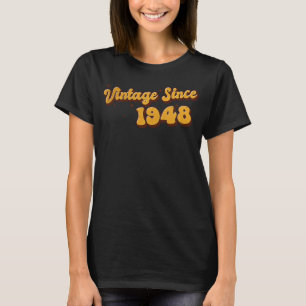 Camiseta Vintage desde 1948, 75 anos Groovy 75th Birth
