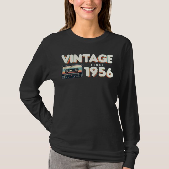 Camiseta Vintage desde 1956 Nostalgic & Vintage Music Birth (Frente)