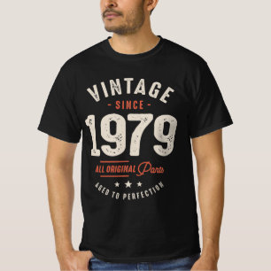 Camiseta Vintage desde 1979 - 43º aniversário - Retro Class