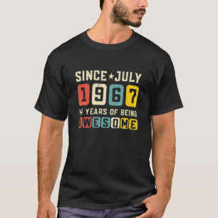 Camiseta Vintage Desde Julho De 1967, 54 Anos Sendo Incríve