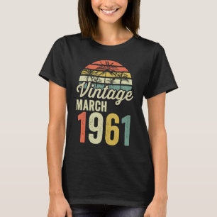 Camiseta Vintage Desde Março De 1951 Bday Vintage 70 Birthd