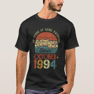 Camiseta Vintage Desde Outubro De 1994 Retro 29º Aniversári