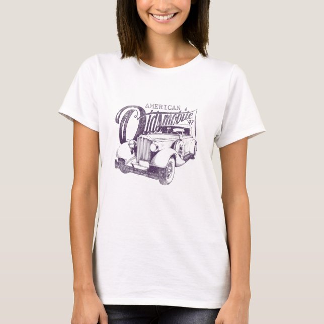 Camiseta Vintage Design Americano Oldsmobile (Frente)