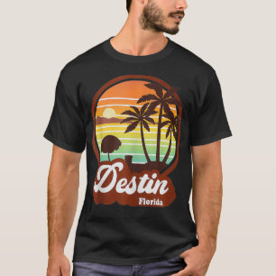 Camiseta Vintage Destin Florida FL 80s Beach Souvenir Palm