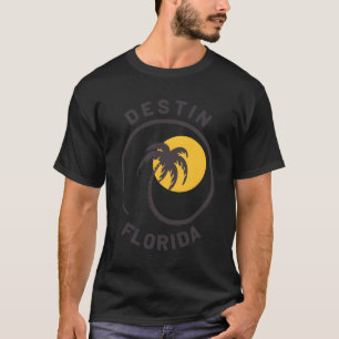 Camiseta Vintage Destin Florida Twisted Palm Trees Sunrise