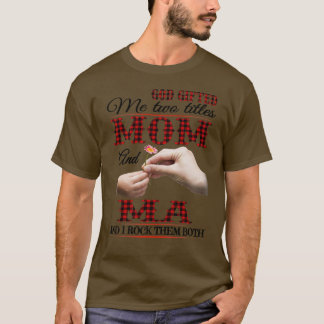 Camiseta Vintage Deus Me Deu Dois Títulos Mãe E Mães Wildfl