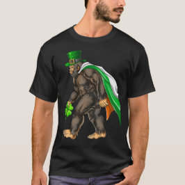 Camiseta Vintage Dia de São Patrício Bigfoot Sasquatch Iris