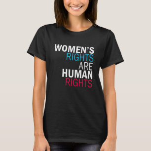 Camiseta Vintage Direitos das Mulheres são Feministas em Di