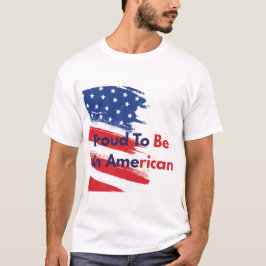 Camiseta Vintage Distressed USA Flag Proud To Be An America