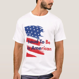 Camiseta Vintage Distressed USA Flag Proud To Be An America