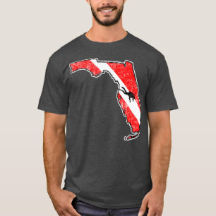 Camiseta Vintage Dive Florida Scuba Divisor State Map Dive