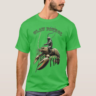 Camiseta Vintage Diver Riding a Giant Clawer Lobster URM