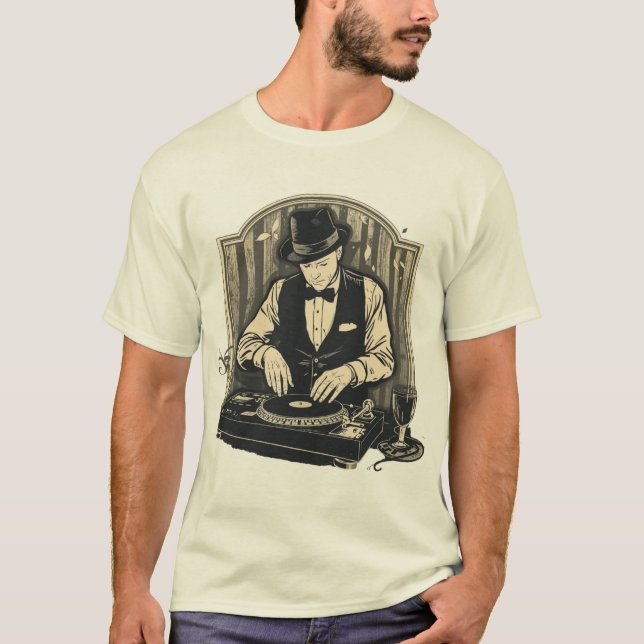 Camiseta Vintage DJ de Speakeasy (Frente)