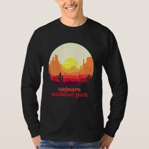 Camiseta Vintage do deserto do Parque Nacional do Saguaro