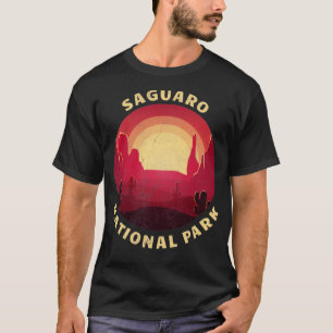 Camiseta Vintage do deserto do Parque Nacional do Saguaro