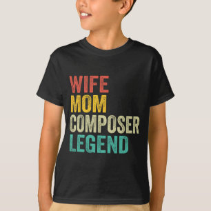 Camiseta Vintage do Dia de as mães de Legenda do Compositor