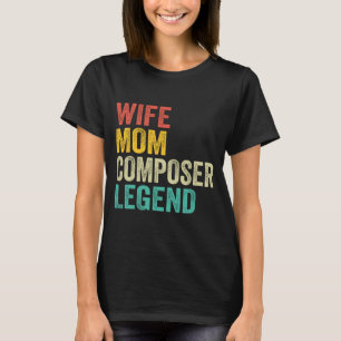 Camiseta Vintage do Dia de as mães de Legenda do Compositor