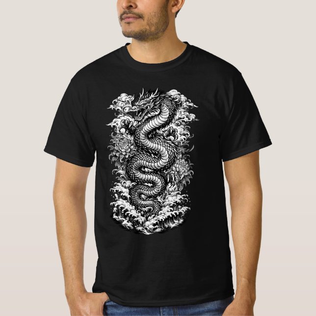 Camiseta Vintage do Dragão Japonês | Irez Tradicio (Frente)
