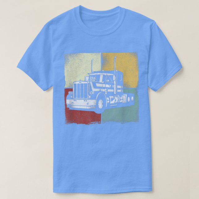 Camiseta Vintage do driver de caminhão (Frente do Design)