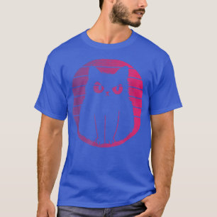 Camiseta Vintage do estilo de retrato do Cat