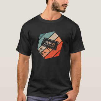 Camiseta Vintage do estilo retro cassete