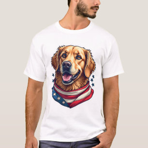Camiseta Vintage do Golden Retriever Estrelado