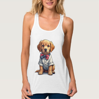 Camiseta Vintage do Patriota Cachorro dos EUA Gold
