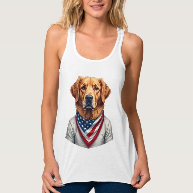 Camiseta Vintage do Retriever Dourado Canino Ameri (Frente)