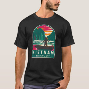 Camiseta Vintage do Viagem de Arte do Barco Vietnã de Longa
