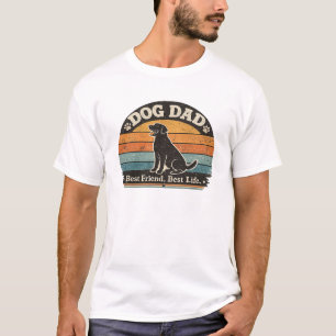 Camiseta Vintage Dog Dad Melhor Amigo Melhor Vid