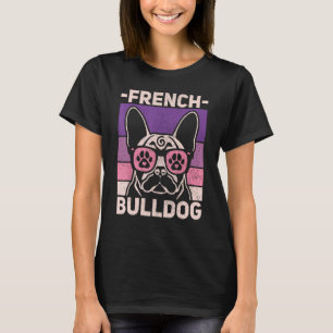Camiseta Vintage Dog Outfit Animal Retro French Bull
